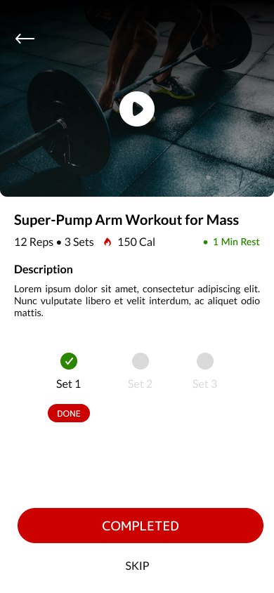 Fitness App Exercise