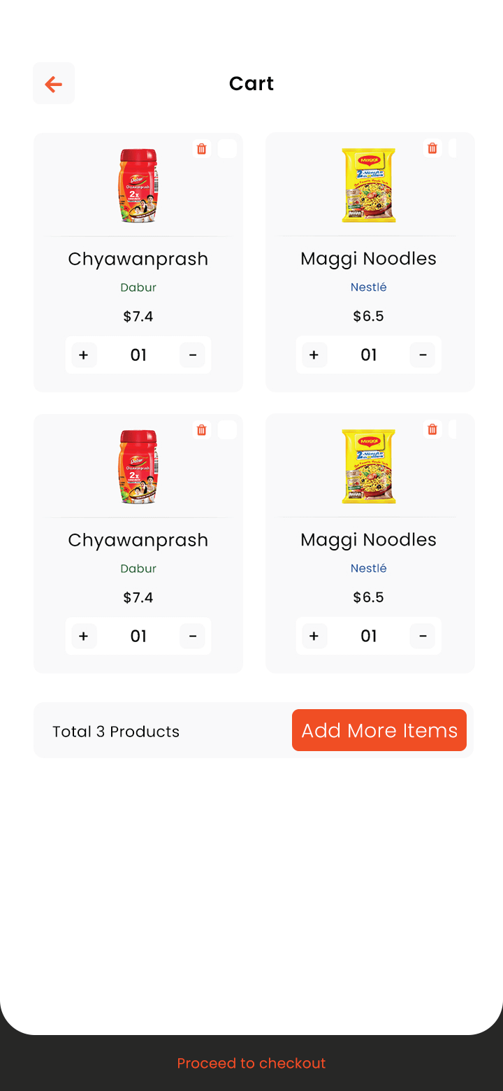 Grocery User App Cart