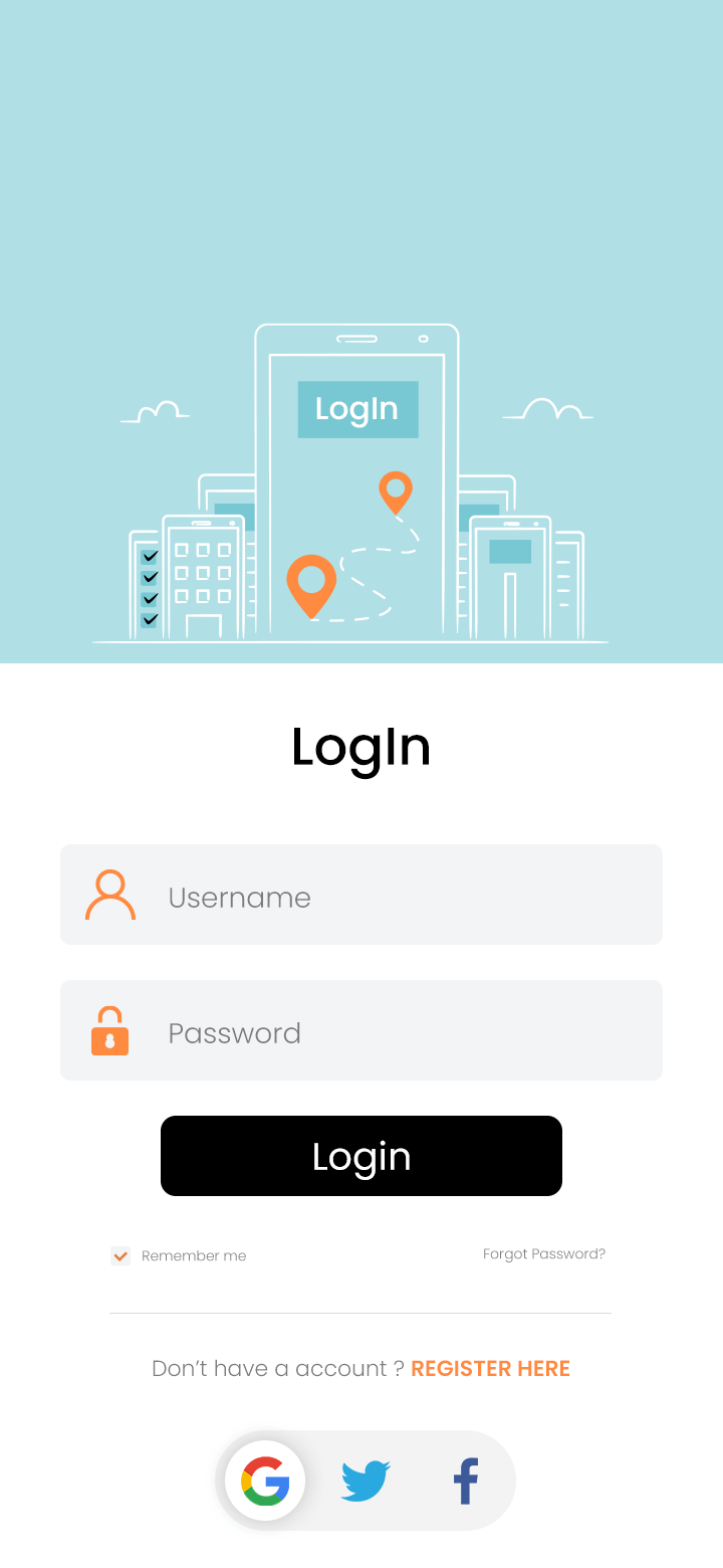 Taxi User App Login